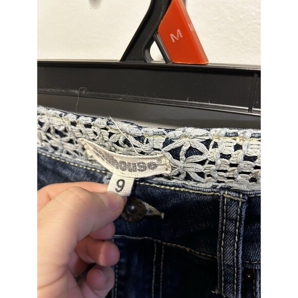 Dollhouse Patchwork Jeans Skinny Crop Juniors Size 9 Distressed Patchwork - Picture 3 of 9